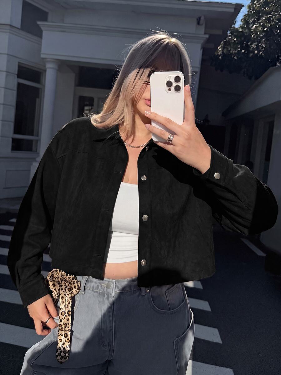 Comfortcana Plus Size Jackets - Black - View 1