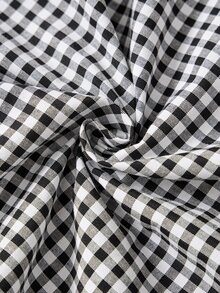 Muvela Women's Plaid Casual Versatile Daily Wear Mini Skirt - Black and White - View 7