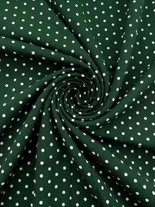 SHEIN Clasi 女款波點長袖休閒襯衫洋裝 - 墨綠色 - 查看 13