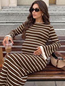 MaterniWear Maternity Dresses - Coffee - View 5