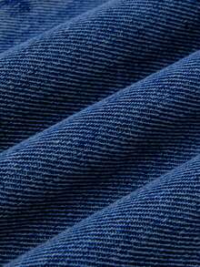 GlowEve CURVE Celana Jeans Denim Saku Kancing Bordir Serbaguna Ukuran Plus, Formal Pantai Biru dan Kuning, Kasual Musim Panas, Peri - Dark Wash - View 7