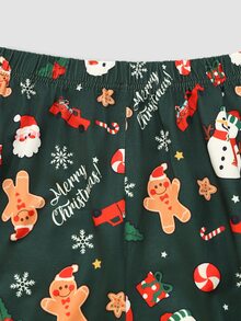 Chillnights Plus Size Women's Letter Print Short Sleeve T-Shirt And Long Pants Pajama Set - Multicolor - View 5