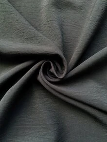 Trelyra Blus Polos Pinggang Serut Lengan Kelelawar - Hitam - View 5