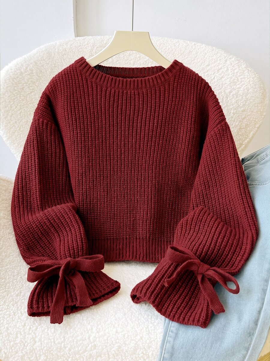 SHEIN Tween女孩紅色秋季休閒S號 - 紅色 - 查看 1