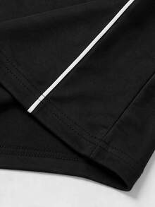 Gym Rark Áo tank top thể thao có mũ in họa tiết đường kẻ, áo vest sát nách tập gym mềm mại - màu đen - Xem 4
