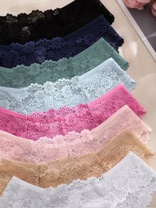 Snug Zone 8件組多色浪漫性感蕾絲女款三角內褲 - 彩色 - 查看 4