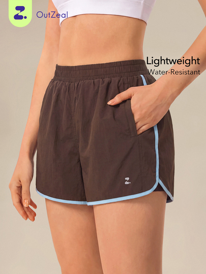 OutZeal Pantalones cortos deportivos para mujer, casuales para correr, resistentes al agua, ligeros, con cintura elástica, para gimnasio, verano