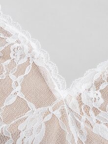 Cévolie Women's Lace Cami Camisole, Sexy For Date And Daily Wear - White - View 5