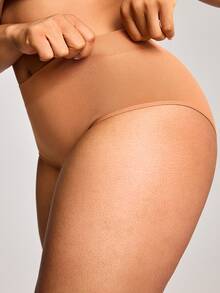 Barelissa 1pc Seamless Plus Size Triangle Panties - Orange - View 4