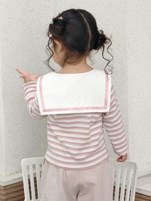DAZY Infant/Toddler (Girl) Collared Long Sleeve Autumn/Winter Top - Pink - View 2