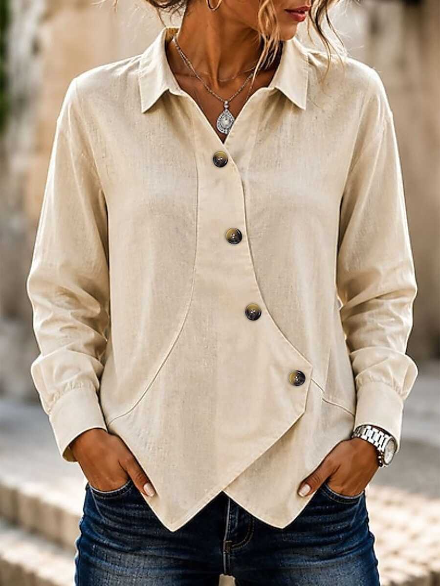 Holdful Holdful Fall Clothes FOR WomenWomen Blouses & Shirts - Khaki - View 1
