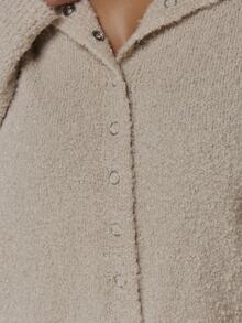 MUSERA Plus Size Beige Knit Button Down Cardigan Spring Summer Casual Everyday Day Outfit Going Out - Camel - View 6