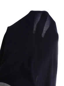 SHEIN 青少年男孩休閒拼色半拉鍊長袖 Polo 衫，復古美式學院風舒適上衣，適合校園日常穿著 - 彩色 - 查看 4