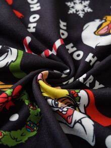 LOONEY TUNES X SHEIN Tween Boy All-Over Print T-Shirt - Black - View 6