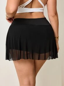 Velisys Velisys New Women Plus Size Solid Color Multi-Piece Slimming Butt Lifting Sports Skirt - Multicolor - View 2