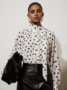 Aveloria Modichic Women's Polka Dot Casual Versatile Daily Wear Blouse - Multicolor - View 6