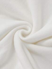 Sweetra Autumn/Winter Soft White High Neck Slim Fit Knit Sweater Dress - White - View 5