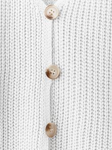 Franclia Plus Ribbed Knit Button Front Sweater Vest Winter - White - View 4