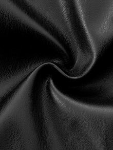 PAVTROS Men's Solid Color Pocket Flared Leather Pants, Casual Style - Black - View 6