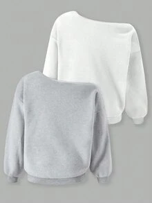 Sparklyn 2PCS Teen Girls Sweatshirts - Multicolor - View 3