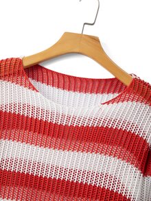 STEELVANCE Men's Fashionable Casual Contrast Color Crew Neck Long Sleeve Sweater Holiday - Multicolor - View 7