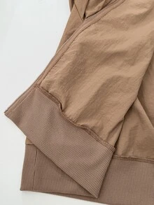 Shapeblank Women's Plus-Size Khaki Jacket – Stylish, Casual, Loose, Comfortable, And Versatile For Everyday Wear (Spring/Autumn),Fall Outfits,Coats,Simple Style - Khaki - View 9