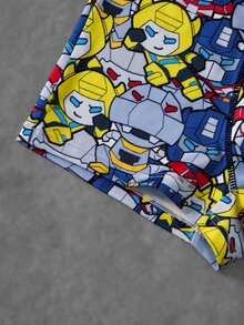 Transformers X SHEIN Men's Cartoon Print Elastic Waist Boxer Briefs - Grey - View 5