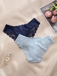 Snug Zone 8件組多色浪漫性感蕾絲女款三角內褲 - 彩色 - 查看 5