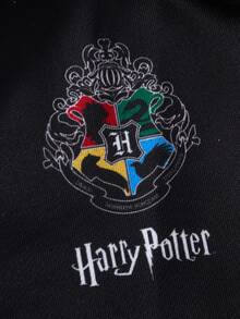 HARRY POTTER X SHEIN Baby Girl Number Print Long Sleeve Sweatshirt And Sweatpants Set - Black - View 6