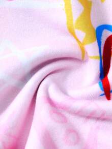 HELLO KITTY AND FRIENDS | SHEIN جاكيت هودي كاجوال يومي بطباعة كرتونية للبنات الصغيرات - وردي - مشاهدة 7