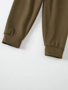 2pcs/Pack Boys Thermal Lined Thick Casual Sweatpants, Joggers, Sports Long Pants, Autumn/Winter - Multicolor - View 4