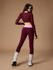 VARSIVA Women's Colorblock Top And Pants Sports Set - Multicolor - View 8