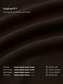 GLOWMODE 24" FeatherFit™ 格紋 Mode 雙腰緊身褲，對比格紋細節，適合瑜伽、皮拉提斯、工作室、日常穿著，秋冬款 - 巧克力棕 - 查看 7