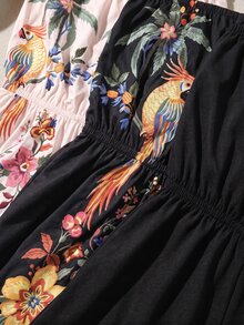 Travachic 3件組女款度假棕櫚樹印花平口連身褲 - 彩色 - 查看 6