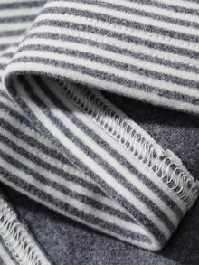 DAZY Infant/Toddler (Girl) Round Neck Striped Korean Style Long Sleeve Ruffle Trim Casual Sweatshirt - Grey - View 11