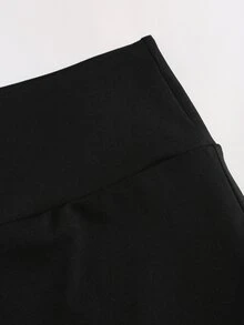 SHEIN Tall Women's Black Casual Simple Comfortable Versatile A-Line Skirt - Black - View 6