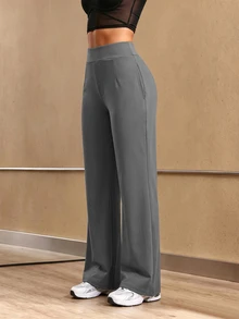 Easithlete Easithlete Women's Casual Versatile Pocket Sports Long Pants For Fitness And Yoga - Grey - View 4