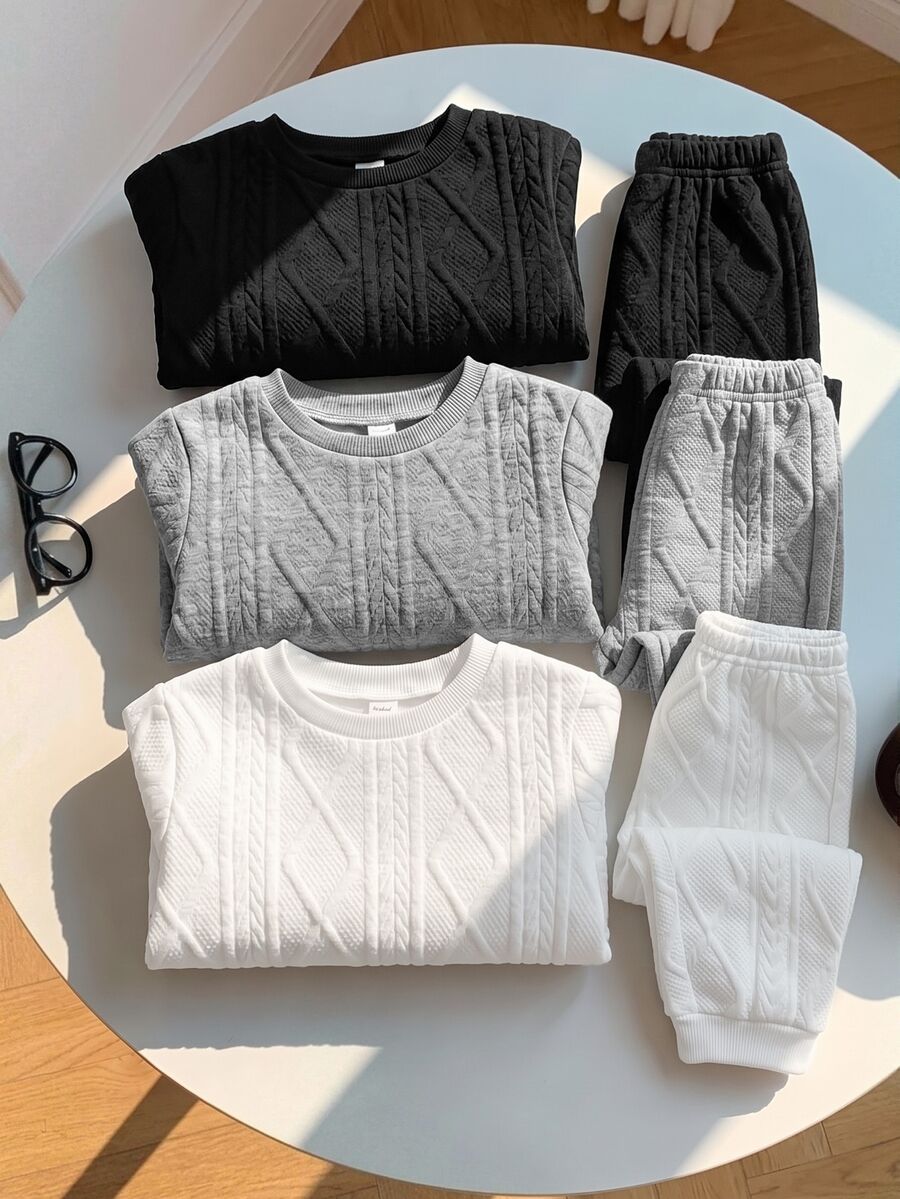 3PCS Baby Boys Bottoms - Grey - View 1