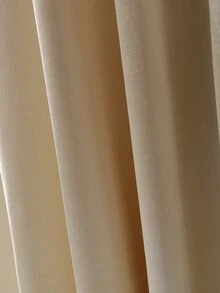SHEIN 少女秋季風格聖誕返校舞會禮服 優雅掛脖亮片拼接絲綢緞面長洋裝 香檳金秋季洋裝 - 香檳色 - 查看 6