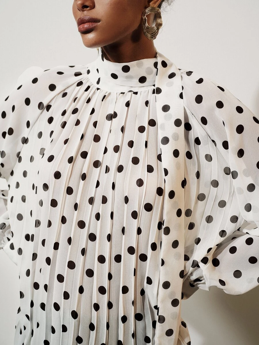 Aveloria Modichic Women's Polka Dot Casual Versatile Daily Wear Blouse - Multicolor - View 1