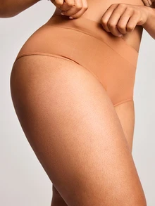 Barelissa 1pc Seamless Plus Size Triangle Panties - Orange - View 7