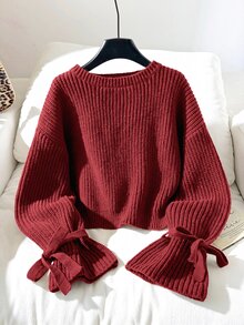 SHEIN Tween女孩紅色秋季休閒S號 - 紅色 - 查看 3