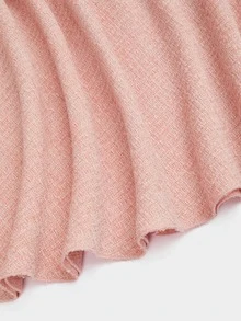 Sweetra Plus Size Women Solid Color Spaghetti Strap Dress And Long Sleeve Cardigan Set - Baby Pink - View 9