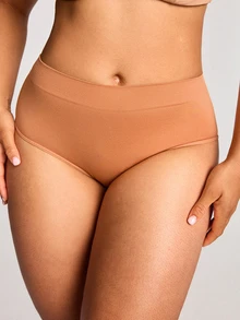 Barelissa 1pc Seamless Plus Size Triangle Panties - Orange - View 1
