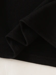 ZURIURI Men's High Neck Long Sleeve T-Shirt, Black Solid Color Top, Casual Style, Daily Wear, Outdoor Use, Comfortable Fabric, Spring Autumn Winter - Black - View 4