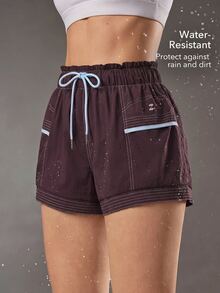 OutZeal Women Sports Shorts Hiking Camping Running Water-Resistant Elastic Waist With Pockets Summer Shorts - Bold Plum - View 5