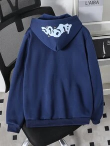 Teen Boys All-Match Solid Color Versatile Zip-Up Sweatshirt - Multicolor - View 2