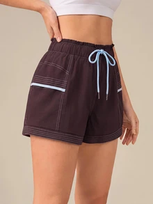 OutZeal Women Sports Shorts Hiking Camping Running Water-Resistant Elastic Waist With Pockets Summer Shorts - Bold Plum - View 8