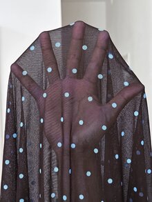 SHEIN 波點印花長袖圓領高腰休閒孕婦洋裝 秋季 - 咖啡棕 - 查看 9
