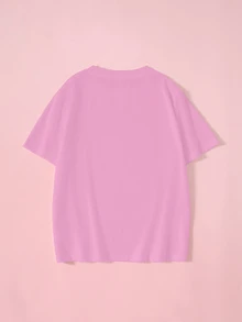 SHEIN X Care Bears 青少年女孩全印花卡通圓領T恤 - 白色 - 查看 2